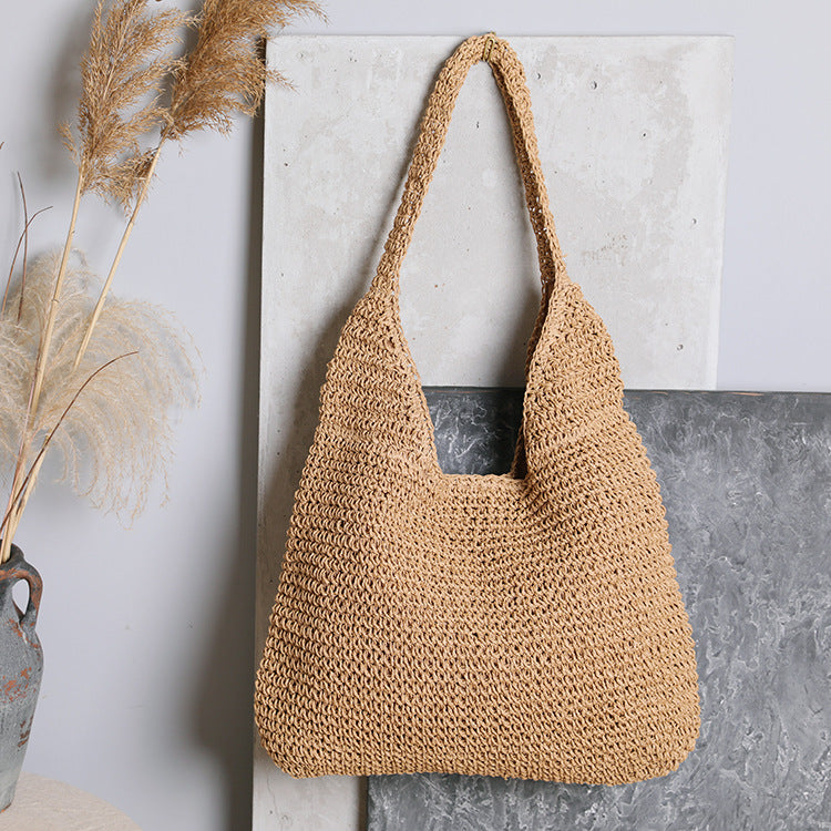 New Large Capacity Fashionable Women's Bag Straw Bag Shoulder Bag Beach Bag