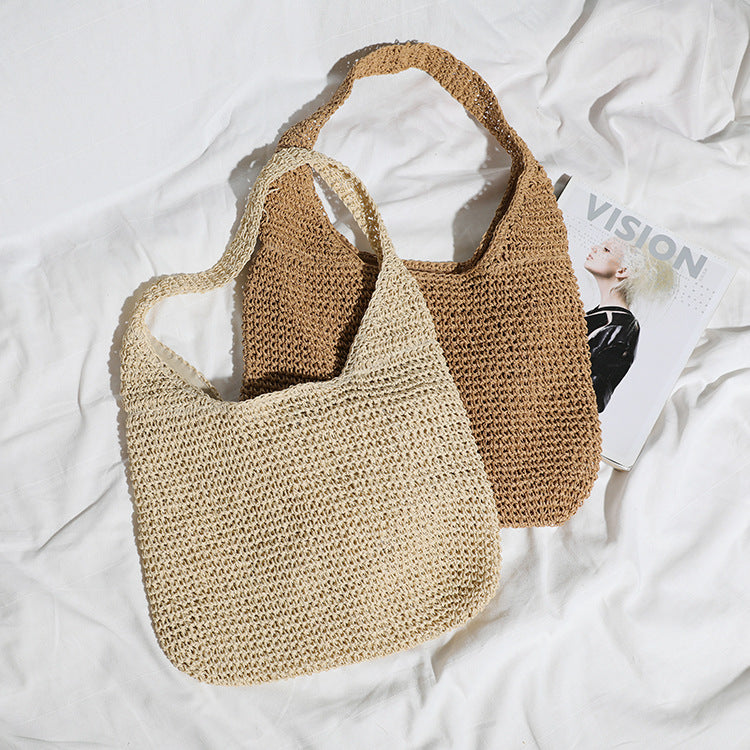 New Large Capacity Fashionable Women's Bag Straw Bag Shoulder Bag Beach Bag