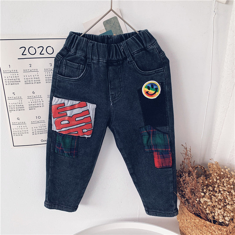Jeans Middle And Small Children's Casual Pants Children's Feet