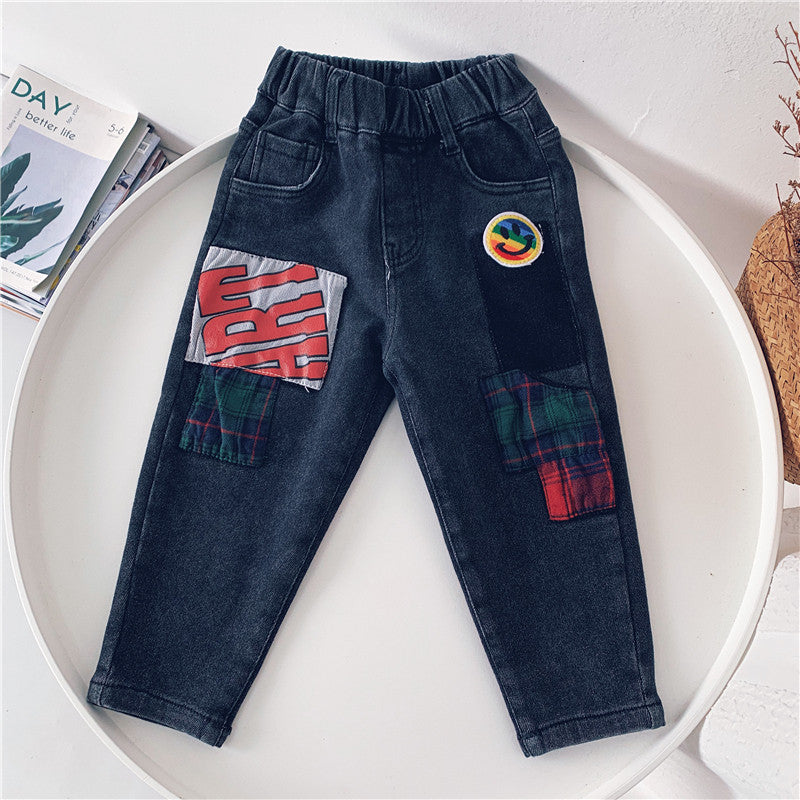 Jeans Middle And Small Children's Casual Pants Children's Feet