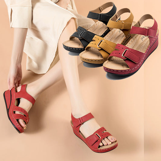 Sandals Women's Wedge With Magic Buckle Platform Large Size Sandals