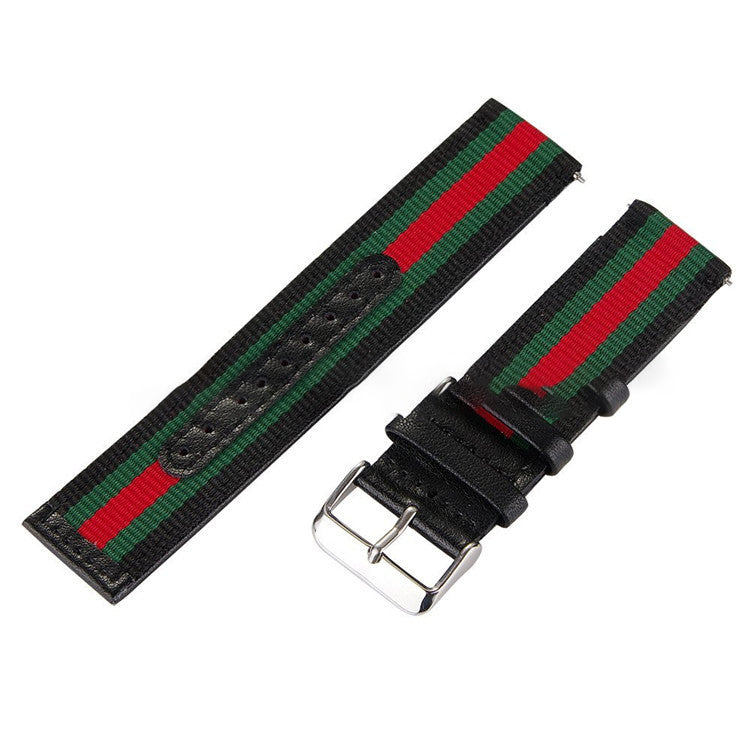 Nylon Canvas Stripe Color Quick Detachable Casual Bracelet Wristband