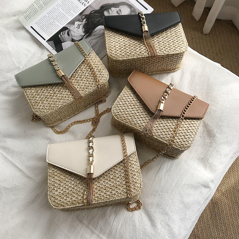 Straw Woven Bag Shoulder Messenger Women's Bag