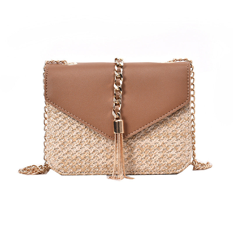 Straw Woven Bag Shoulder Messenger Women's Bag