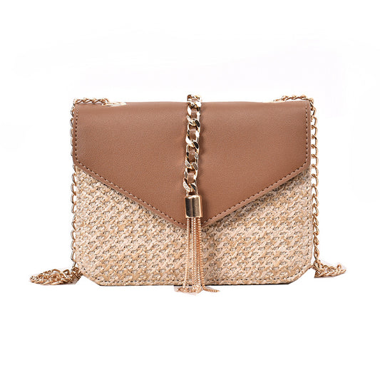 Straw Woven Bag Shoulder Messenger Women's Bag