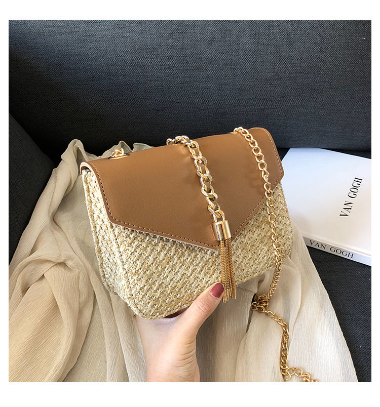 Straw Woven Bag Shoulder Messenger Women's Bag