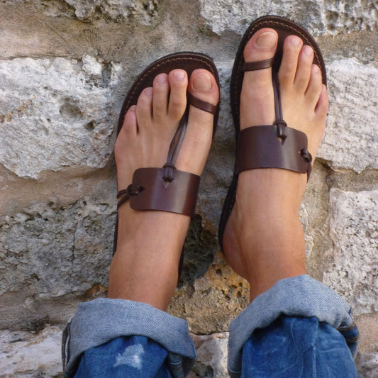 Ny stil store flade damers sandaler med flad tå
