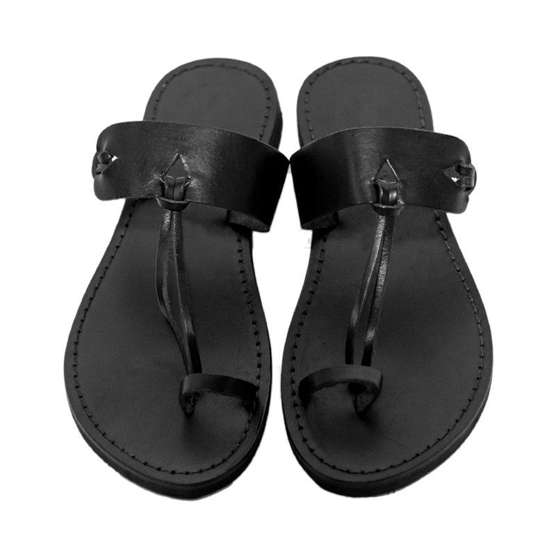 Ny stil store flade damers sandaler med flad tå