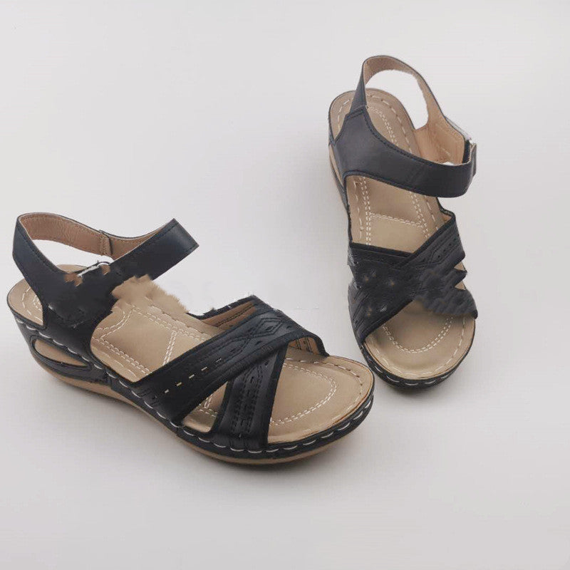 Women's Sandals Breathable Laser Embroidered Large Size Women's Shoes