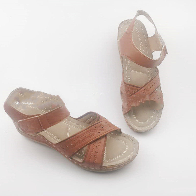 Women's Sandals Breathable Laser Embroidered Large Size Women's Shoes