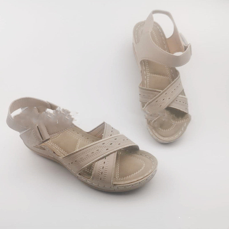 Women's Sandals Breathable Laser Embroidered Large Size Women's Shoes
