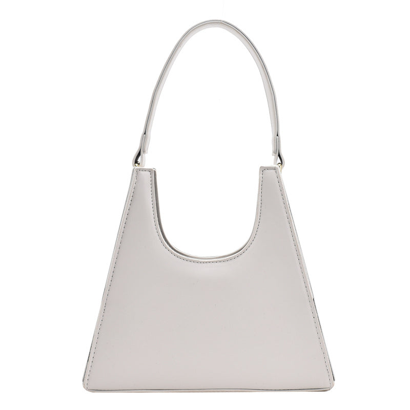 New Solid Color Retro Net Red Ins Simple Casual Large-Capacity Tote Bag Retro Korean Style Shoulder Bag
