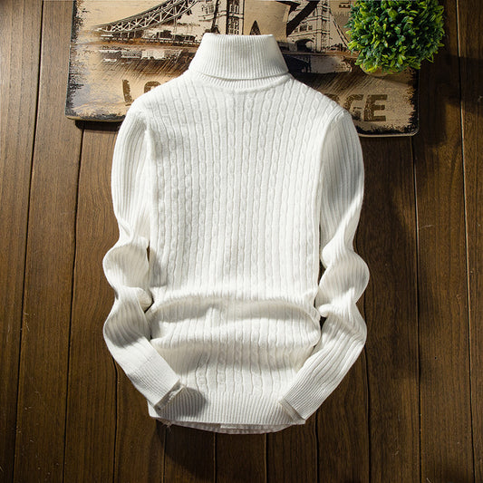 Men's Solid Color Slim Knit Bottoming Shirt