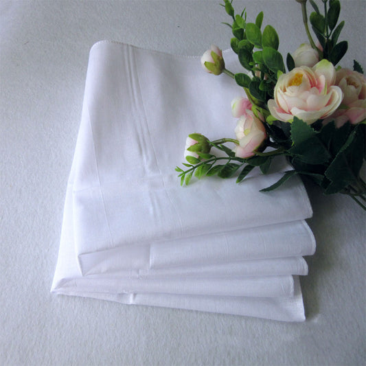 Cotton Pure White Small Square Scarf Painting Tie-dye Printing DIY