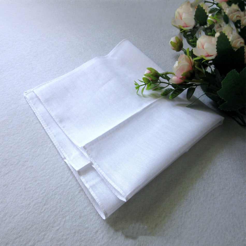 Cotton Pure White Small Square Scarf Painting Tie-dye Printing DIY