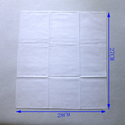 Cotton Pure White Small Square Scarf Painting Tie-dye Printing DIY