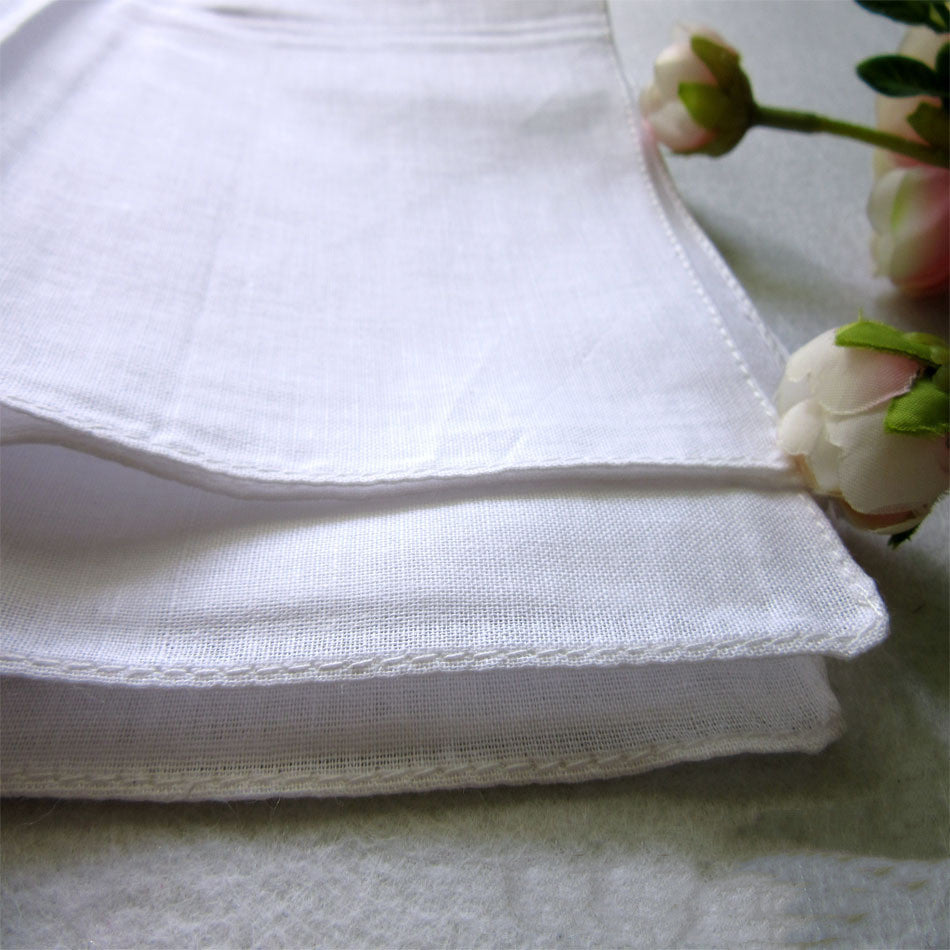 Cotton Pure White Small Square Scarf Painting Tie-dye Printing DIY