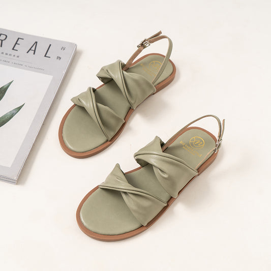 Sandaler til damer, udendørs, sommer, ny stil, flad sål