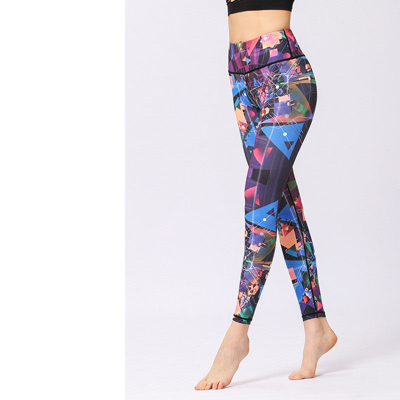 New European And American Original Brand Yoga Pants Women'S Printed Dance Tights
