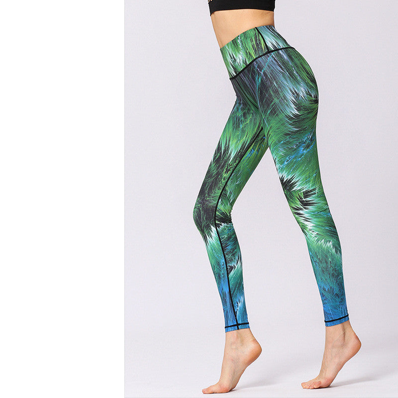 New European And American Original Brand Yoga Pants Women'S Printed Dance Tights