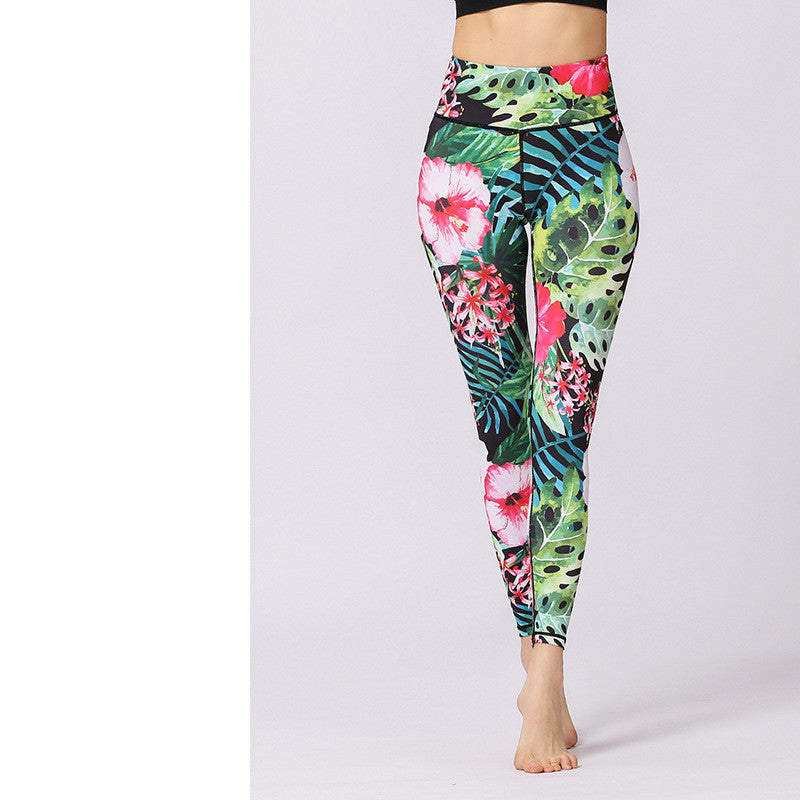 New European And American Original Brand Yoga Pants Women'S Printed Dance Tights