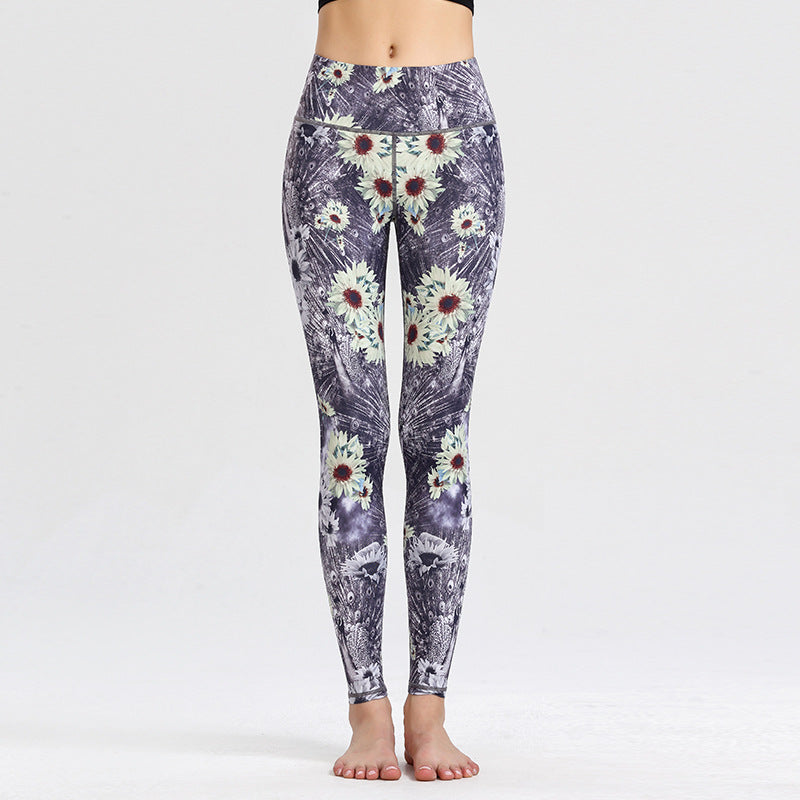 Printed Yoga Pants Women's Tight High Waist