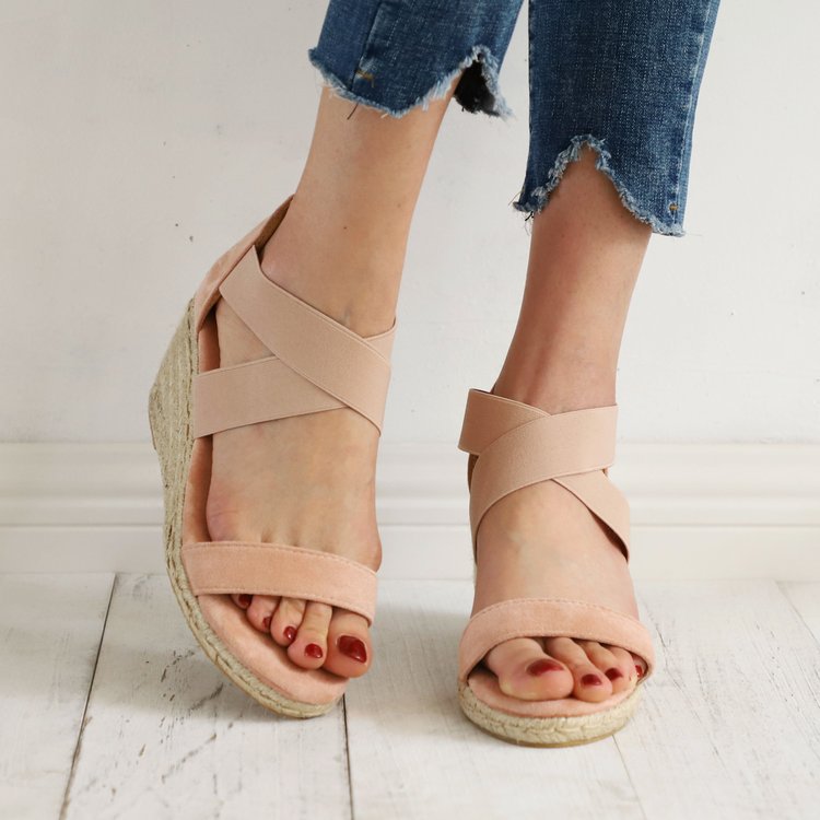 Large Size Snake Print Elastic Cross Lace Women's Shoes