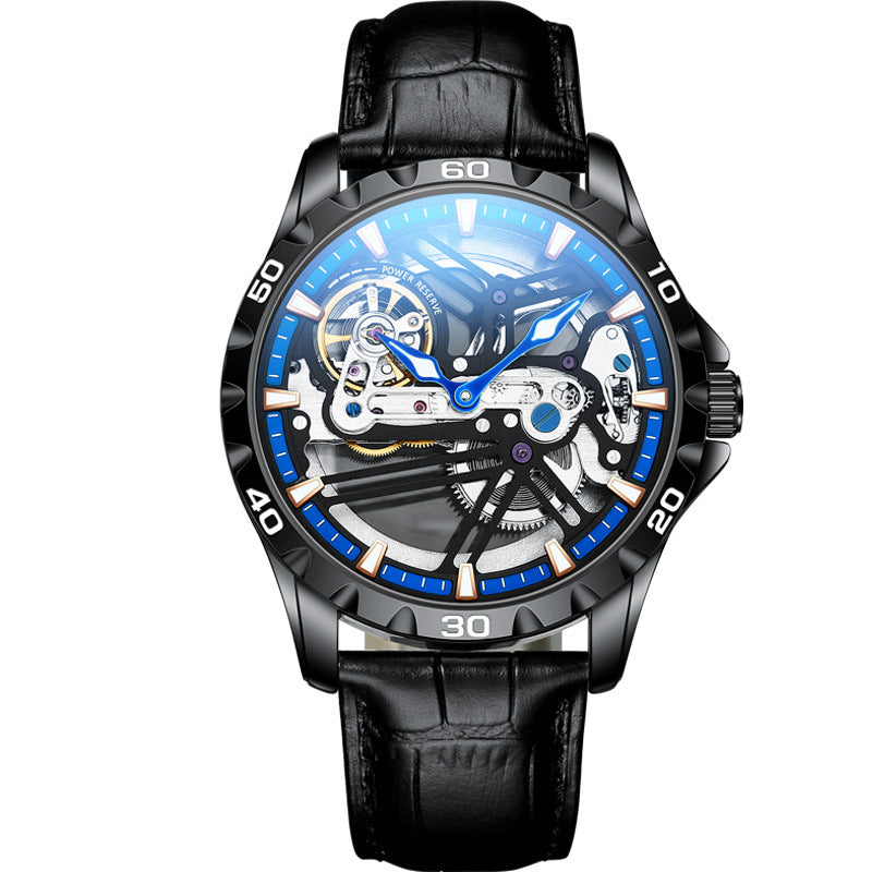 Watch Manufacturers Directly Supply Fully Automatic Mechanical Watches Vibrato Creative Hollow Men's Watch Generation Silicone Band Watch