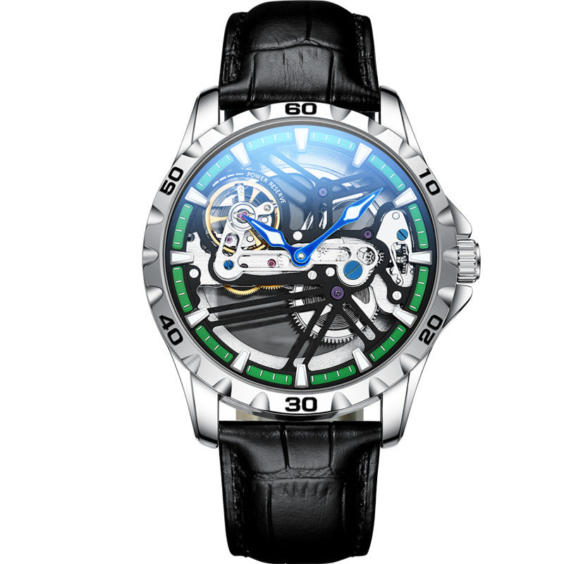 Watch Manufacturers Directly Supply Fully Automatic Mechanical Watches Vibrato Creative Hollow Men's Watch Generation Silicone Band Watch