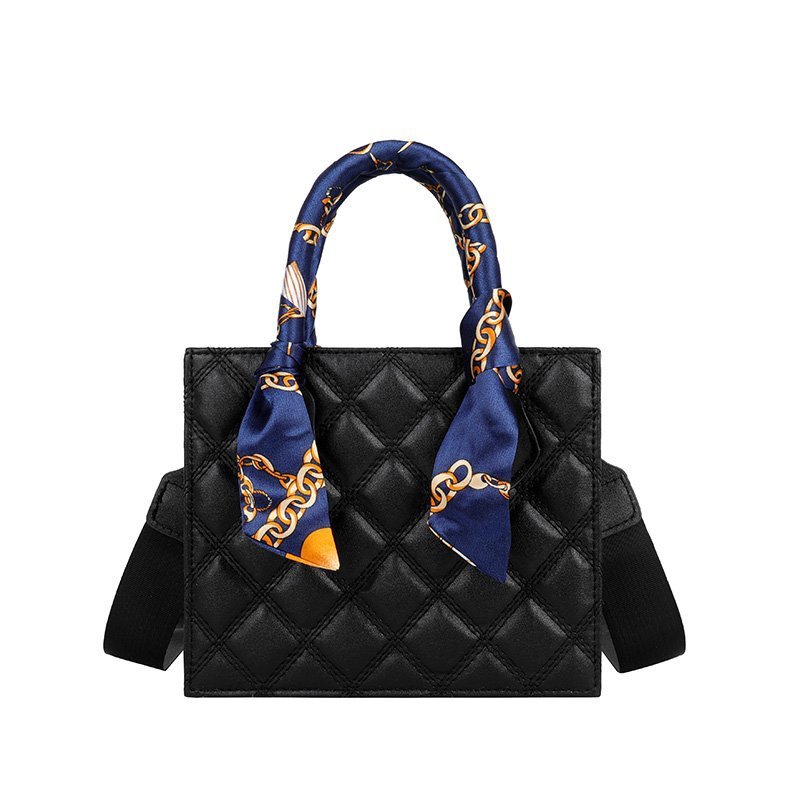 Fashion Lingge Ladies Small Bag New Trendy Fashion One-Shoulder Messenger Bag Foreign Style Portable Small Square Bag