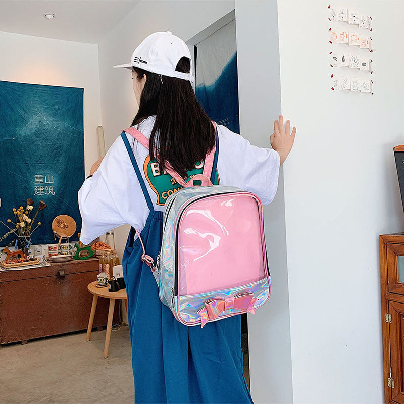 Jelly Backpack With Transparent Candy Color
