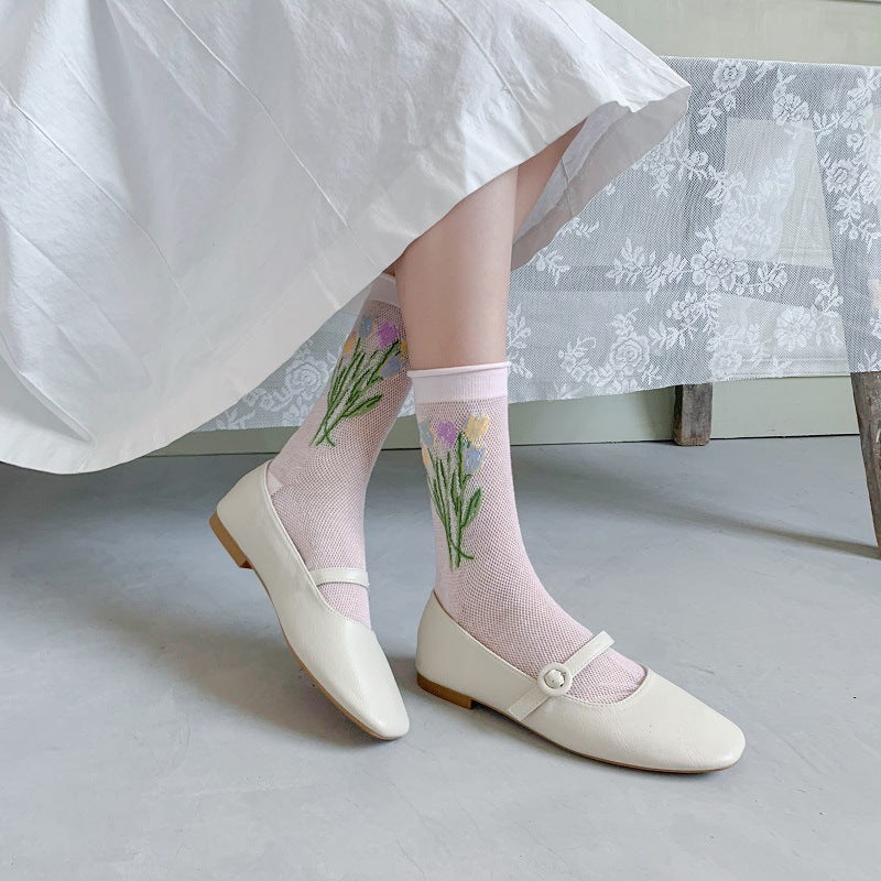 Women's Fashion Breathable Tulip Socks