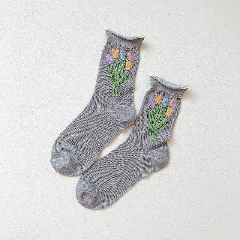 Women's Fashion Breathable Tulip Socks