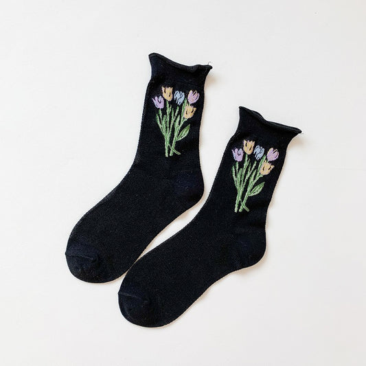 Women's Fashion Breathable Tulip Socks