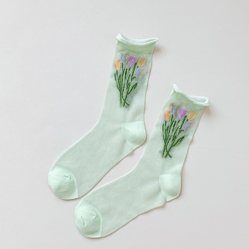 Women's Fashion Breathable Tulip Socks