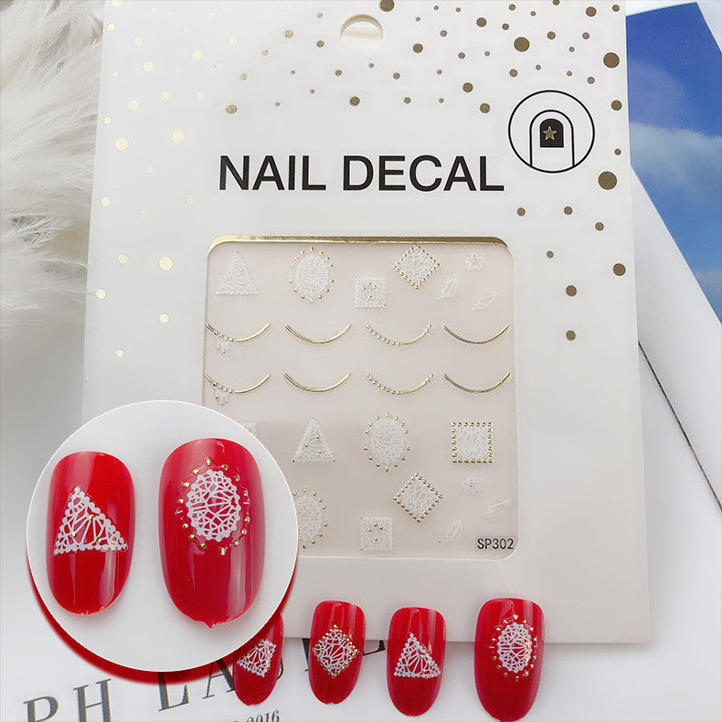 3D Bronzing Imitation Diamond Epoxy Nail Decal