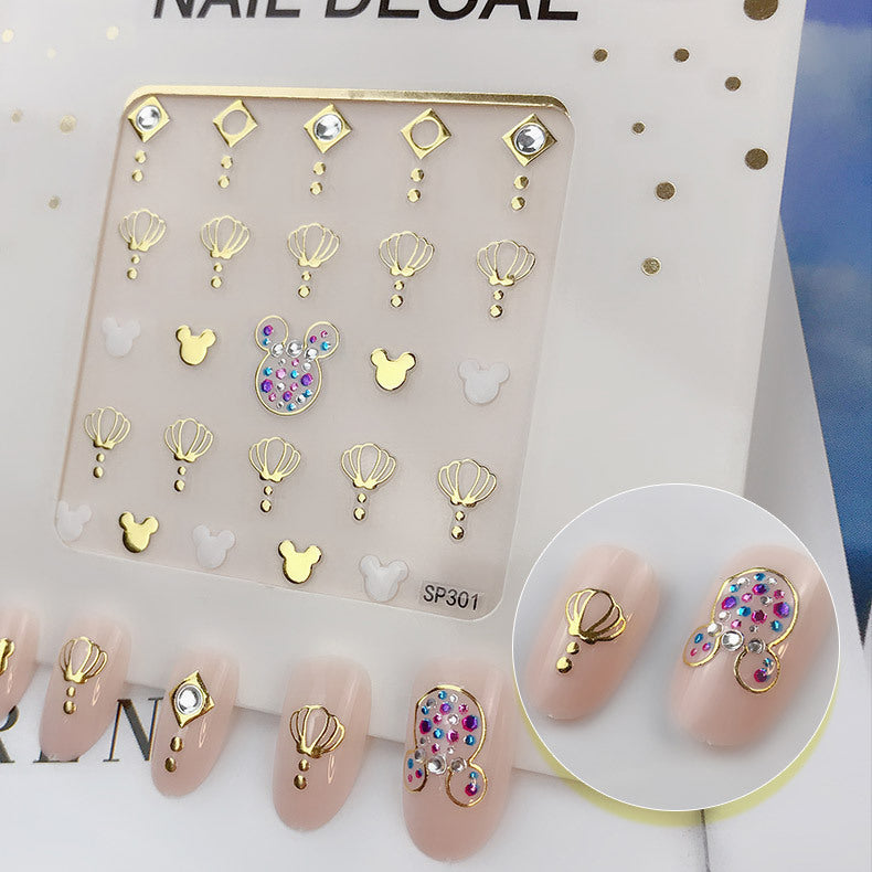 3D Bronzing Imitation Diamond Epoxy Nail Decal