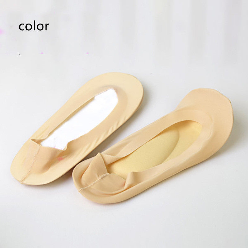 Ladies Shallow Mouth Invisible Non-slip Massage Boat Socks