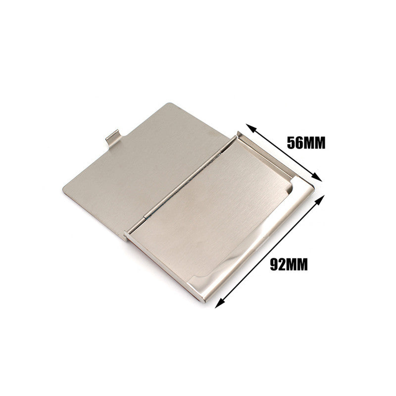 Metal Solid Wood Business Card Holder With Lettering Sward