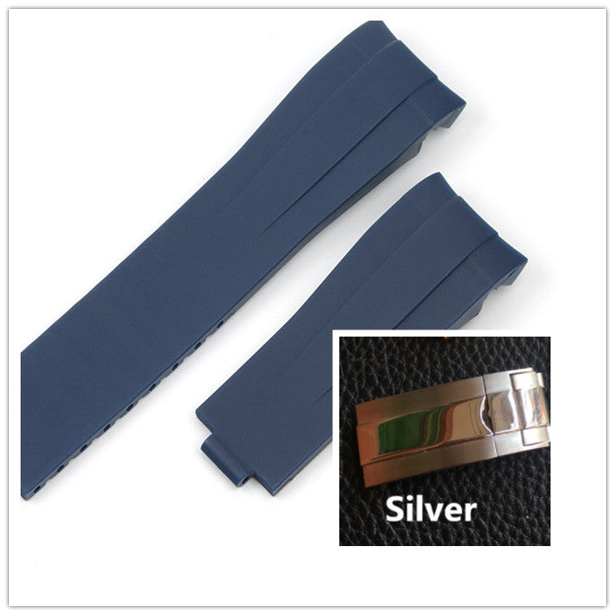 Silicone Watch Strap For Rolex Black And Green Water Ghost