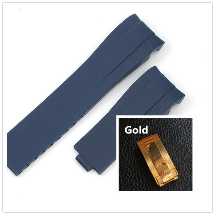 Silicone Watch Strap For Rolex Black And Green Water Ghost