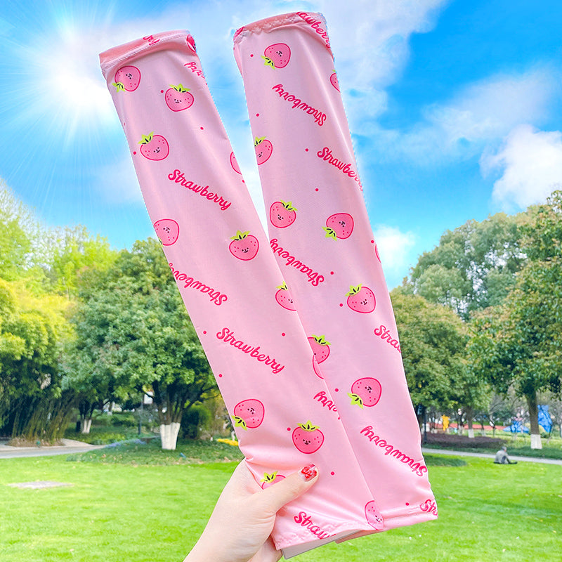 Summer Ultra-Thin Cute Fruit Sunscreen Ice Sleeves