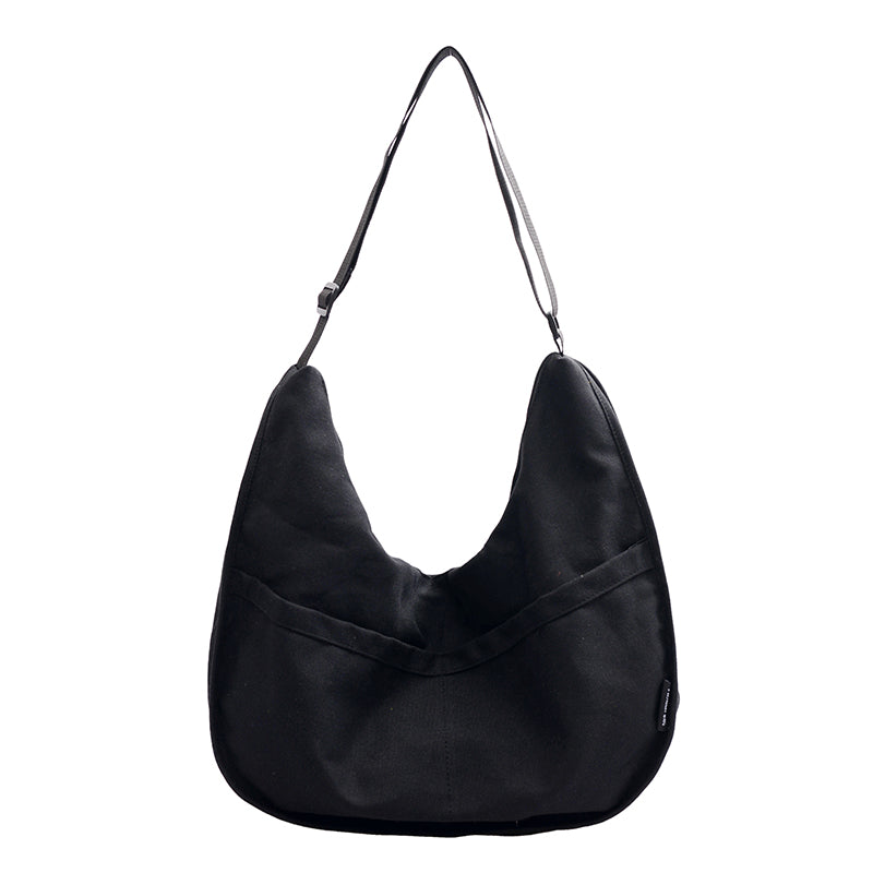 Literature And Art One-Shoulder Dumpling Canvas Bag Wild Autumn New Student Diagonal One-Shoulder Canvas Bag Cloth Bag Wholesale