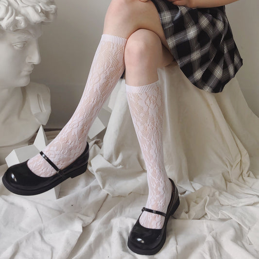 Sweet Retro Lace Hollowed-out Net Socks Cute Student Socks