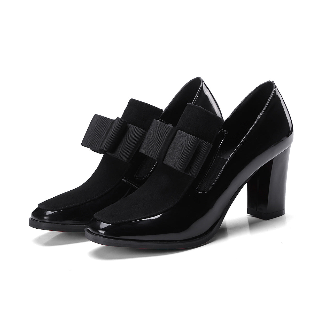 Shoes Spring New Single Shoes Thick Heel Women s Shoes 40-43 Lrge Size