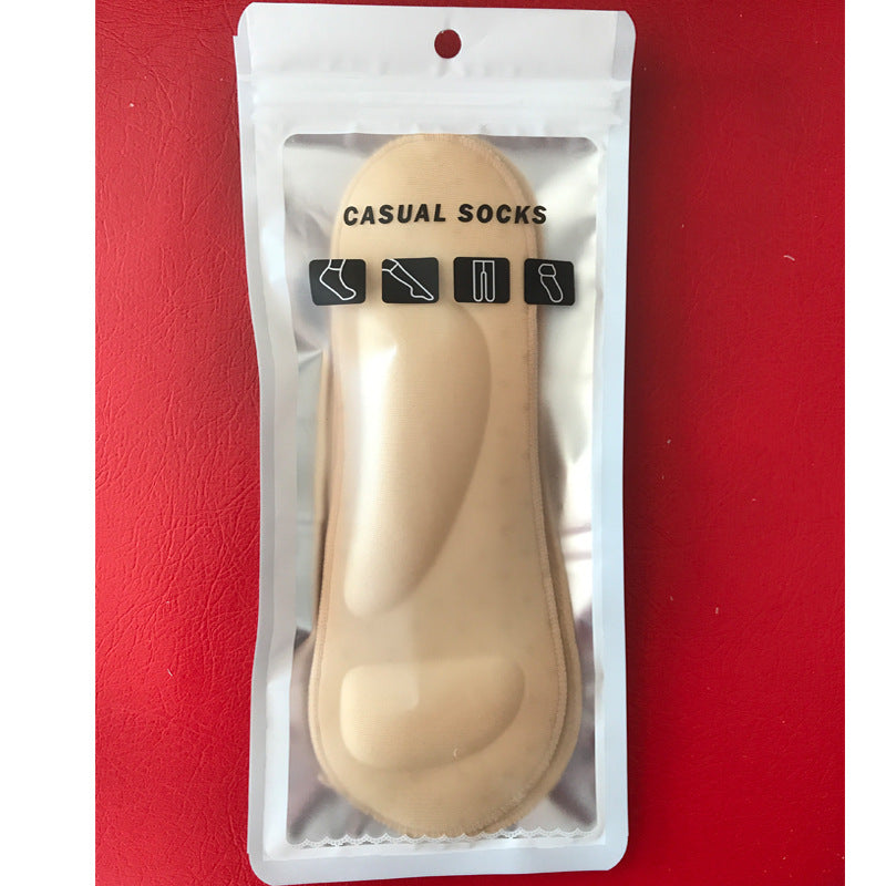 Ladies Shallow Mouth Invisible Non-slip Massage Boat Socks