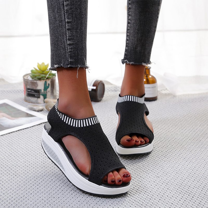 Viscose Shoes Red Fish Mouth Large Sandals  Adult