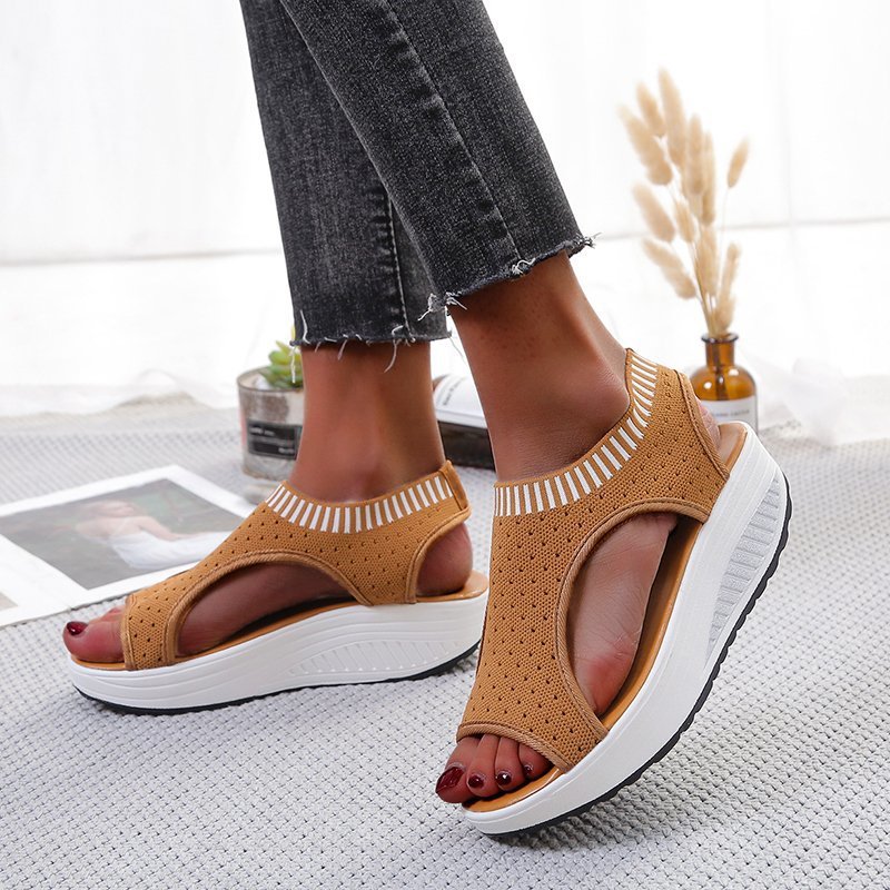 Viscose Shoes Red Fish Mouth Large Sandals  Adult
