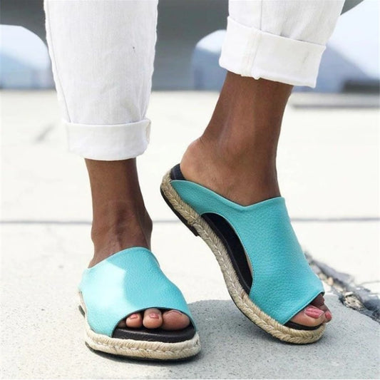 Leisure Fish Mouth Flat Large Size Slippers