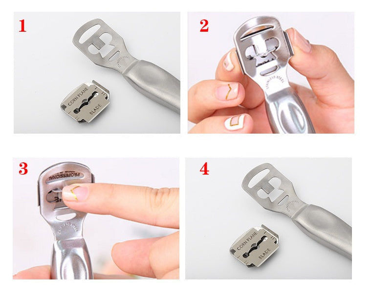 Nail Art Stainless Steel Pedicure Planer Horny Foot Scraper